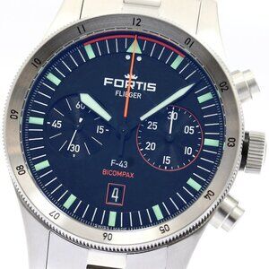 FORTIS Flieger F424.0004 F-43 Date Chronograph Automatic Men's Watch_897441